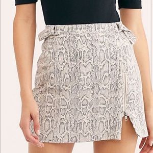 Free People Snakeskin Mini Skirt